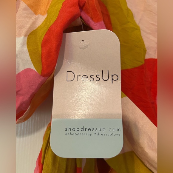 ODDI Printed Smocked Puff Sleeve Mini Dress NWT size Large - Picture 3 of 7